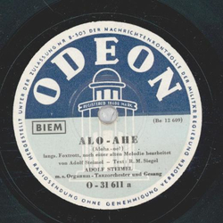 Adolf Steimel - Alo-Ahe / Blaues Boot, bring mich wieder...