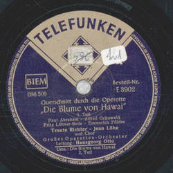 Traute Richter, Jean Lhe - Die Blume von Hawai 1.Teil / 2. Teil