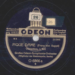 Groes-Odeon-Symphonie-Orchester - Pique Dame, Ouvertre Teil I und II