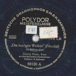 Georg Hann - Die lustigen Weiber (Nicolai): Als Bblein...