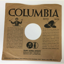 Original Columbia Cover fr 25er Schellackplatten A7 B