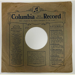 Original Columbia Cover fr 25er Schellackplatten A18 B