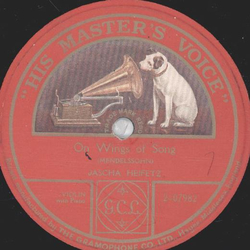 Jascha Heifnetz - On Wings of Song /  einseitig bespielt