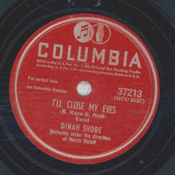 Dinah Shore - Ill Close My Eyes / My Bel Ami