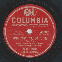 Harry James - I`m  Always Chasing Rainbows / Baby, What You Do To Me