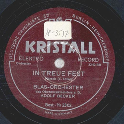 Blas-Orchester: Adolf Becker - In treue fest / Alte...