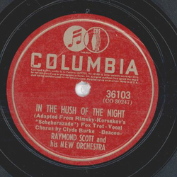 Raymond Scott Quintet - Just  A Little Bit South Of North Carolina / In The Hush Of The Night