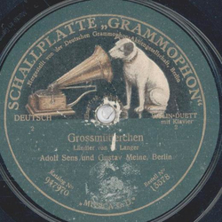 Adolf Sens und Gustav Meine / Virgilio Ranzato - Gromtterchen / Adagio aus der Sonate Patherique