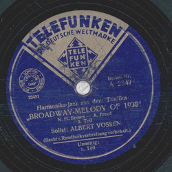 Albert Vossen - Harmonika Jazz- aus dem Tonfilm: Broadway Melody of 1938