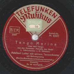 Adalbert Lutter - Es ist unmglich / Tango Marina