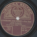 Savoy Orpheans - Lonesome and Sorry / Bobadilla