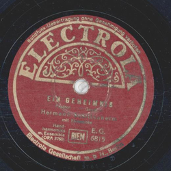 Hermann Schittenhelm - Ein Geheimnis / Fliegende Blle