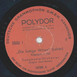 Symphonie Orchester- Die lustge Witwe, Teil 1 / Teil2