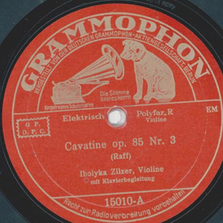 Ibolyka Zilzer - Cavatine op. 85 Nr. 3 / Nocturne op. 9 Nr. 2