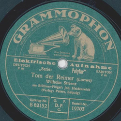 Wilhelm Strienz - Tom der Reimer / Die Uhr