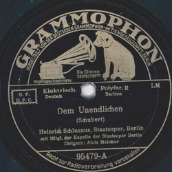 Heinrich Schlusnus - Dem Unendlichen / Du bist die Ruh