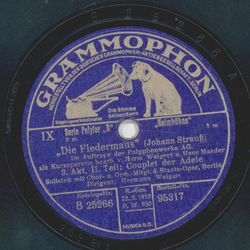 Hermann Weigert - Die Fledermaus ( 4 Platten)