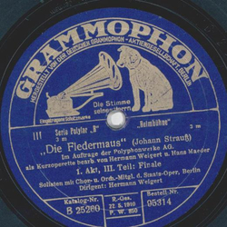 Hermann Weigert - Die Fledermaus ( 4 Platten)
