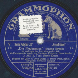 Hermann Weigert - Die Fledermaus ( 4 Platten)