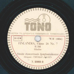 Thomas Jensen - Finlandia, Opus 26 Nr. 7 Teil I und II