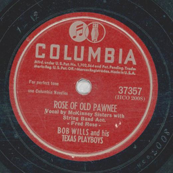 Bob Wills - Rose of old Pawnee / Bob Wills Boogie