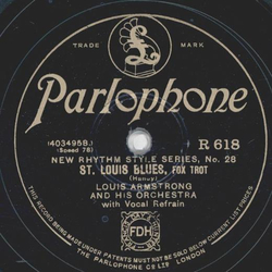 Louis Armstrong / Frankie Trumbauers Orchestra - St. Louis-Blues / How I to know