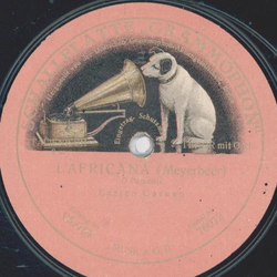 Enrico Caruso - O Paradisio, aus LAfricana einseitig bespielt, Rckseite blank