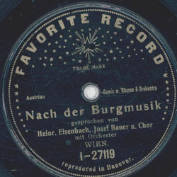 Heinrich Eisenbach, Josef Bauer u. Chor - Nach dem Leichenbegngnis der Frau Vocasek / Nach der Burgmusik