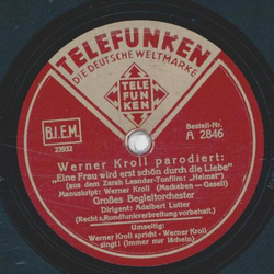 Großes Begleitorchester: Adalbert Lutter - Werner Kroll...