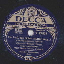 Golkowsky-Quartett - Ein Lied, das meine Mutter sang...!...