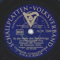 Mitglieder des Orchesters der Staatsoper, Berlin - In der Halle des Bergknigs / Ases Tod