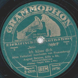 August Batzem - Ich ksse dich / Waldeslust