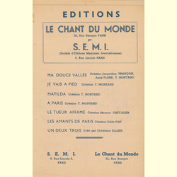 Notenheft / music sheet - A Paris 