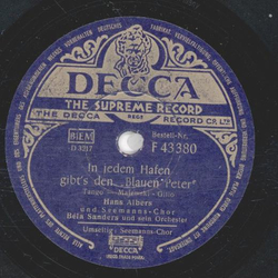 Hans Albers - In jedem Hafen gibts den  Blauen Peter  /...