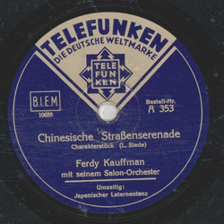 Ferdy Kaufmann / Herbert Hertrampf - Chinesische...
