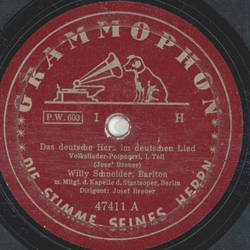 Willy Schneider - Das deutsche Herz im deutschen Lied, Volkslieder-Potpourri Teil I und II