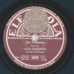 Lale Andersen - Das mu man alles verstehen / Der Feldmohn