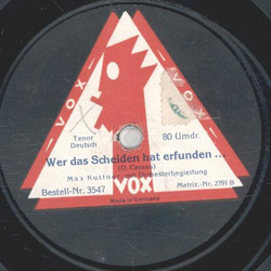 Max Kuttner - Wer das Scheiden hat erfunden... / Am...