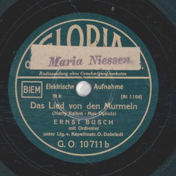 Ernst Busch - Sechstagerennen / Das Lied von den Murmeln
