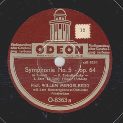 Prof. Willem Mengelberg - Symphonie No. 5, op. 64 /...