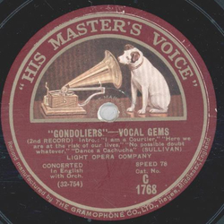 Light Opera Company - Gondoliers, Vocal Gems Teil I und II