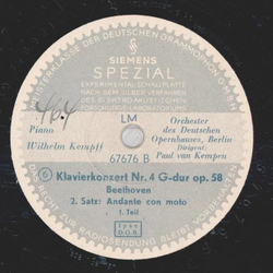 Wilhelm Kempff - Klavierkonzert Nr. 4 G-dur op. 58, Teil 5 und 1