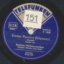 Berliner Philharmoniker - Erstes Puccini-Potpourri Teil I und II