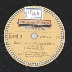 Heinz Stanske - Bruch: Violin-Konzert Nr.1 2.Satz