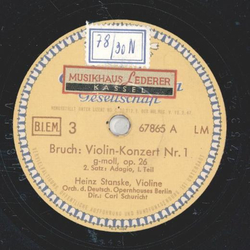 Heinz Stanske - Bruch: Violin-Konzert Nr.1 2.Satz