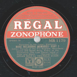 Organ Solo by Reginald Dixon - More Melodious Memories Teil I und II