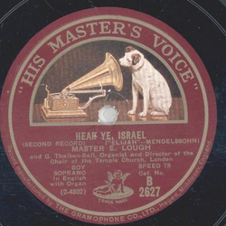 Master E. Lough - Hear ye, Israel Teil I und II
