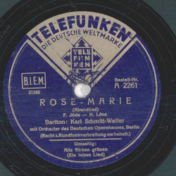 Karl Schmitt Walter - Alle Birken grünen / Rose Marie