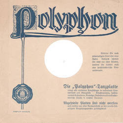Original Polyphon Cover fr 25er Schellackplatten A2 B