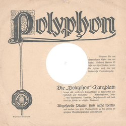 Original Polyphon Cover fr 25er Schellackplatten A3 C